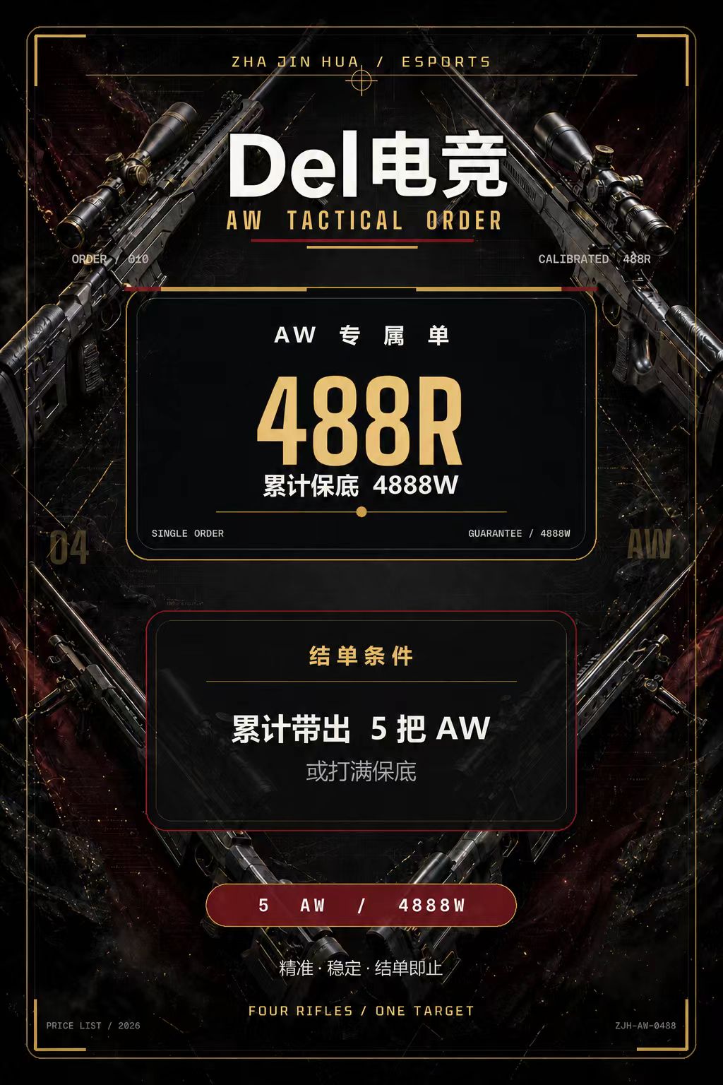 AW单价目表